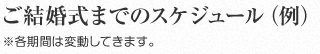 ご結婚式までのスケジュール（例）